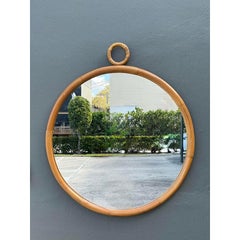 Vintage Bent Rattan Loop Mirror