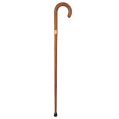 Vintage Bentwood and Brass Walking Stick