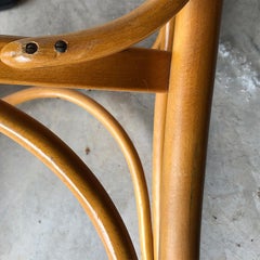 Vintage-Beistellstuhl aus Wiener Bugholz und Rohrholz im Stil von Thonet