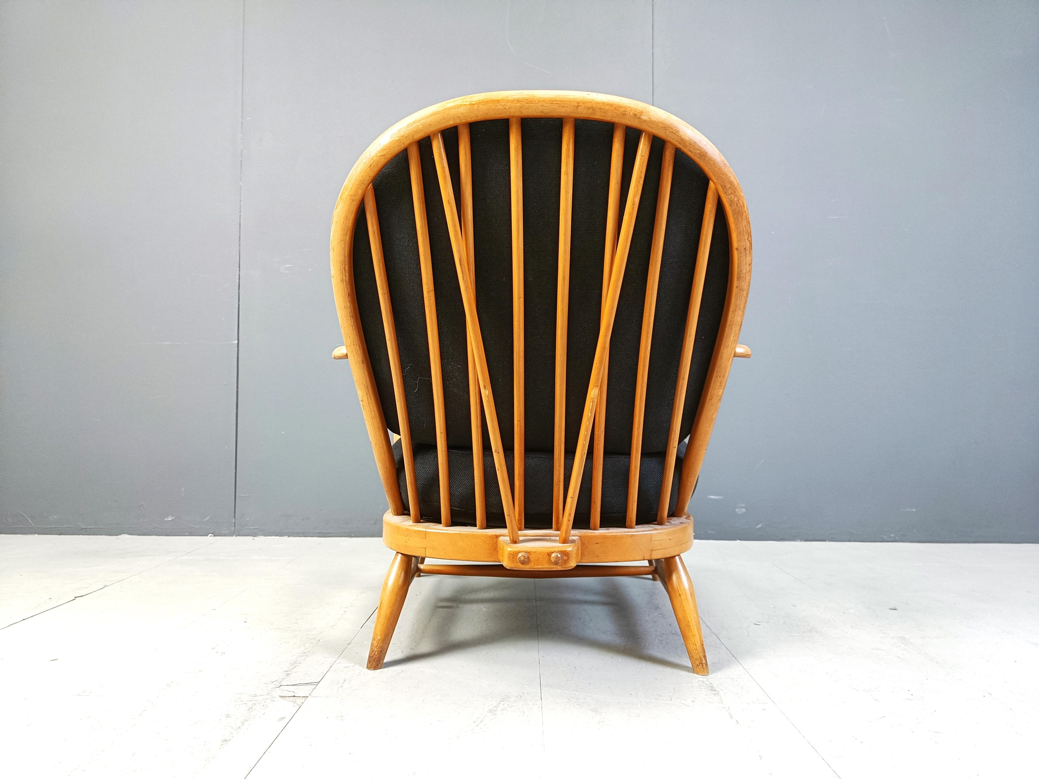 Vintage bentwood armchair and footstool by Ercol, 1960s 5