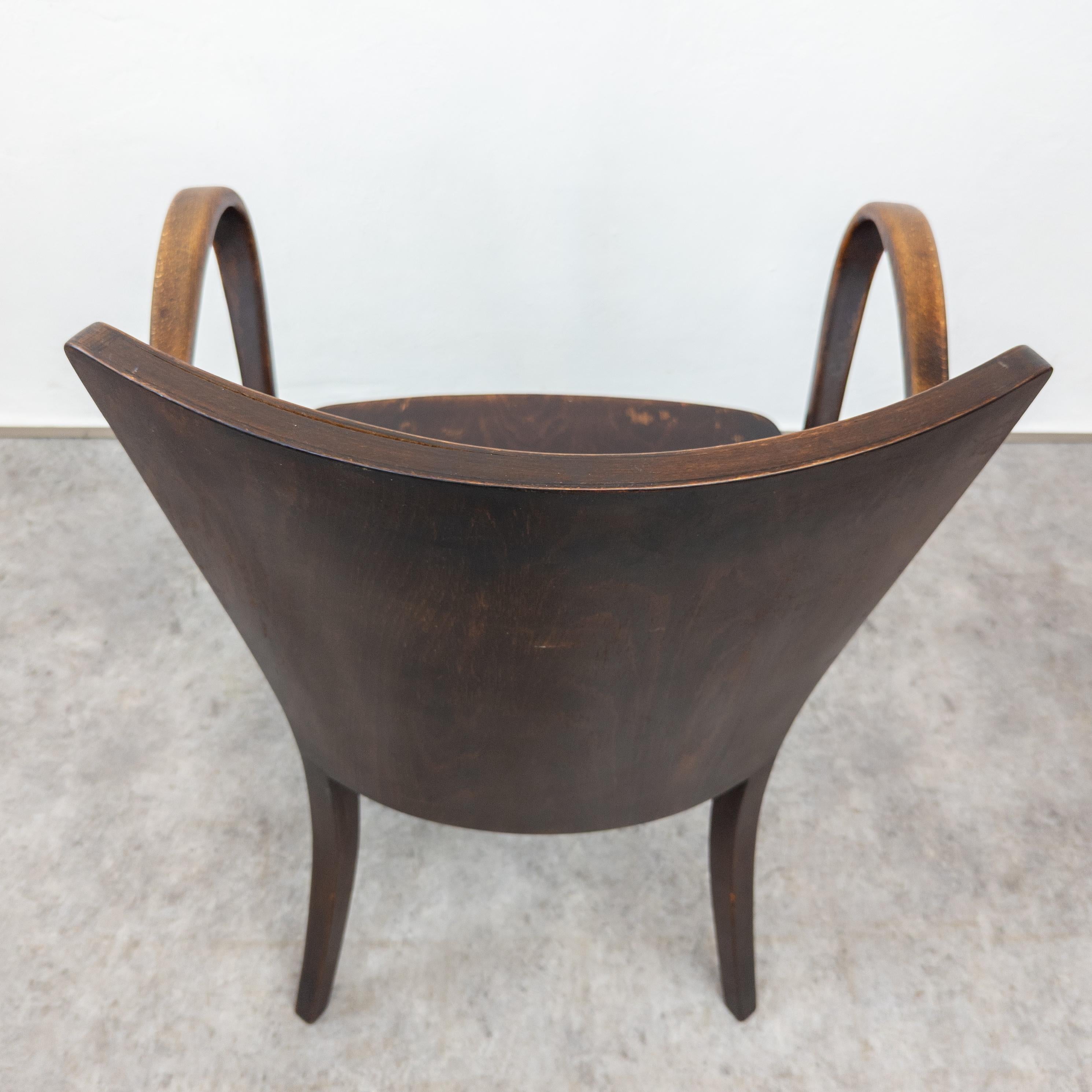 Vintage-Sessel aus gebogenem Holz Thonet B 47 im Angebot 3