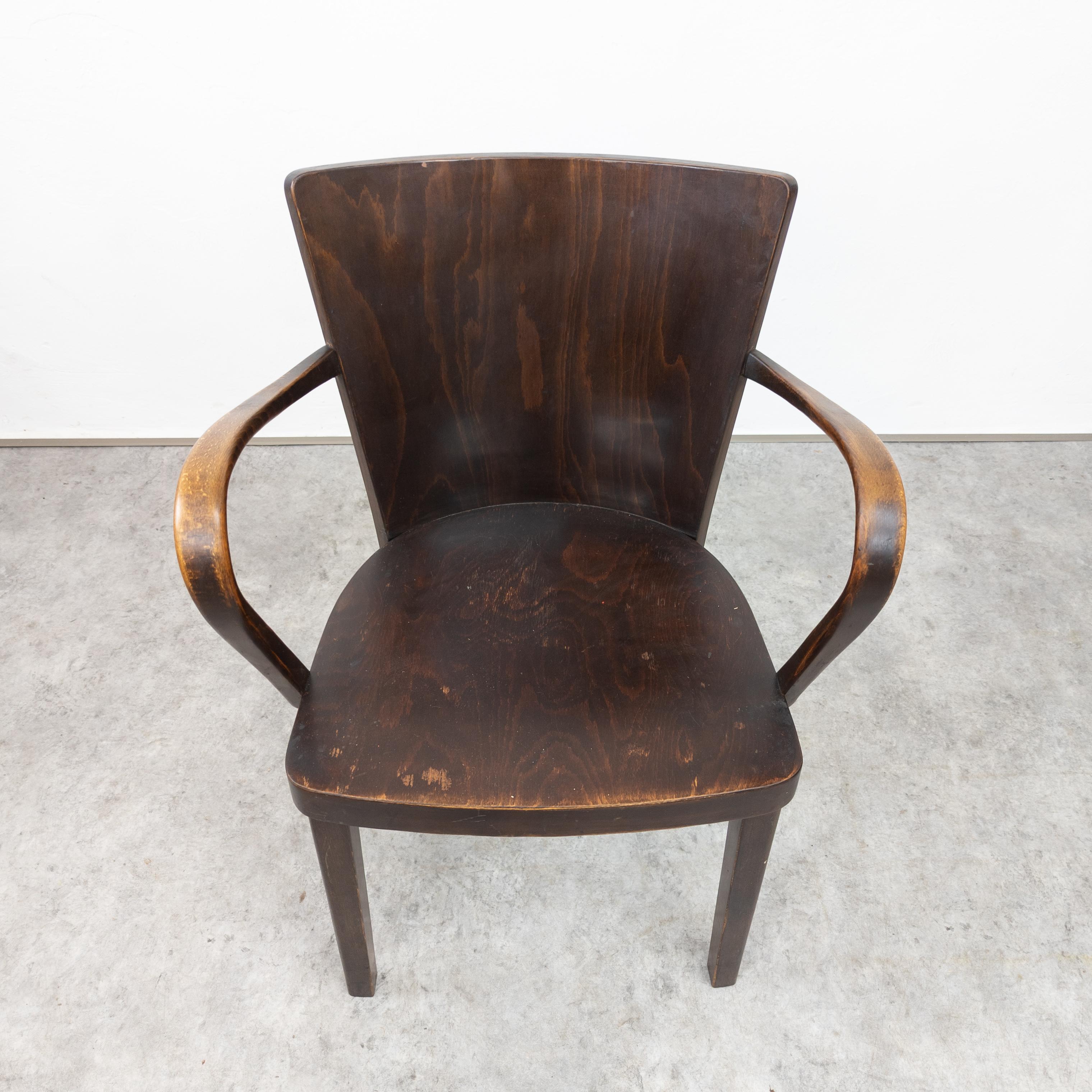 Vintage-Sessel aus gebogenem Holz Thonet B 47 im Angebot 4