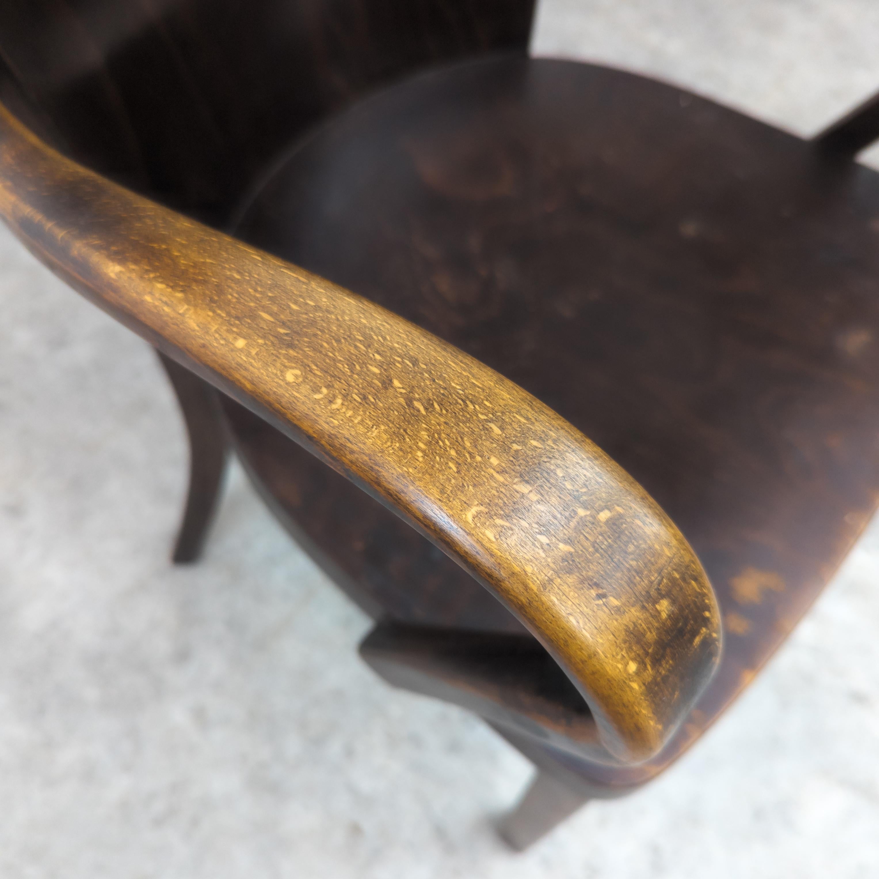 Vintage-Sessel aus gebogenem Holz Thonet B 47 im Angebot 6