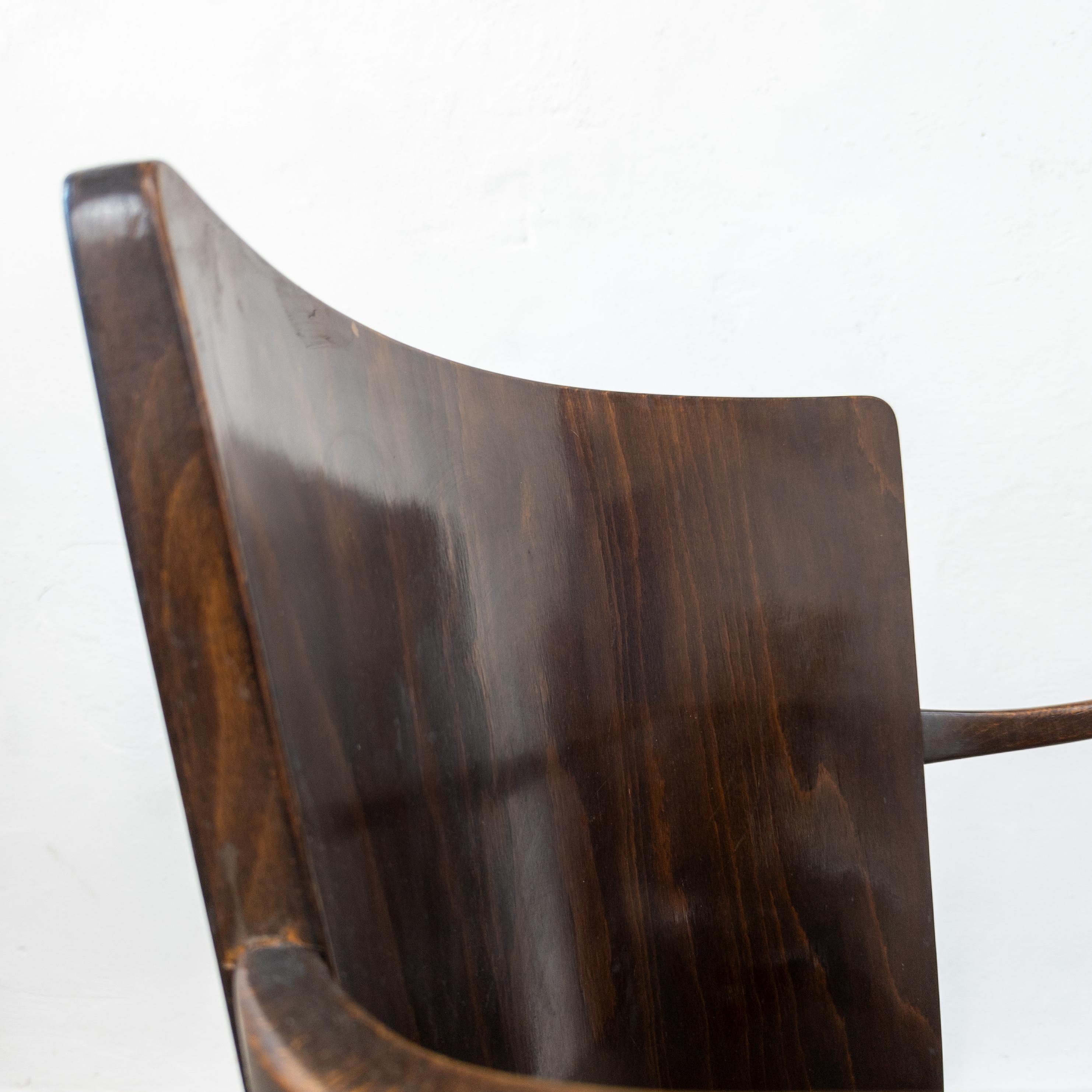 Sillón vintage de madera curvada Thonet B 47 en venta 9
