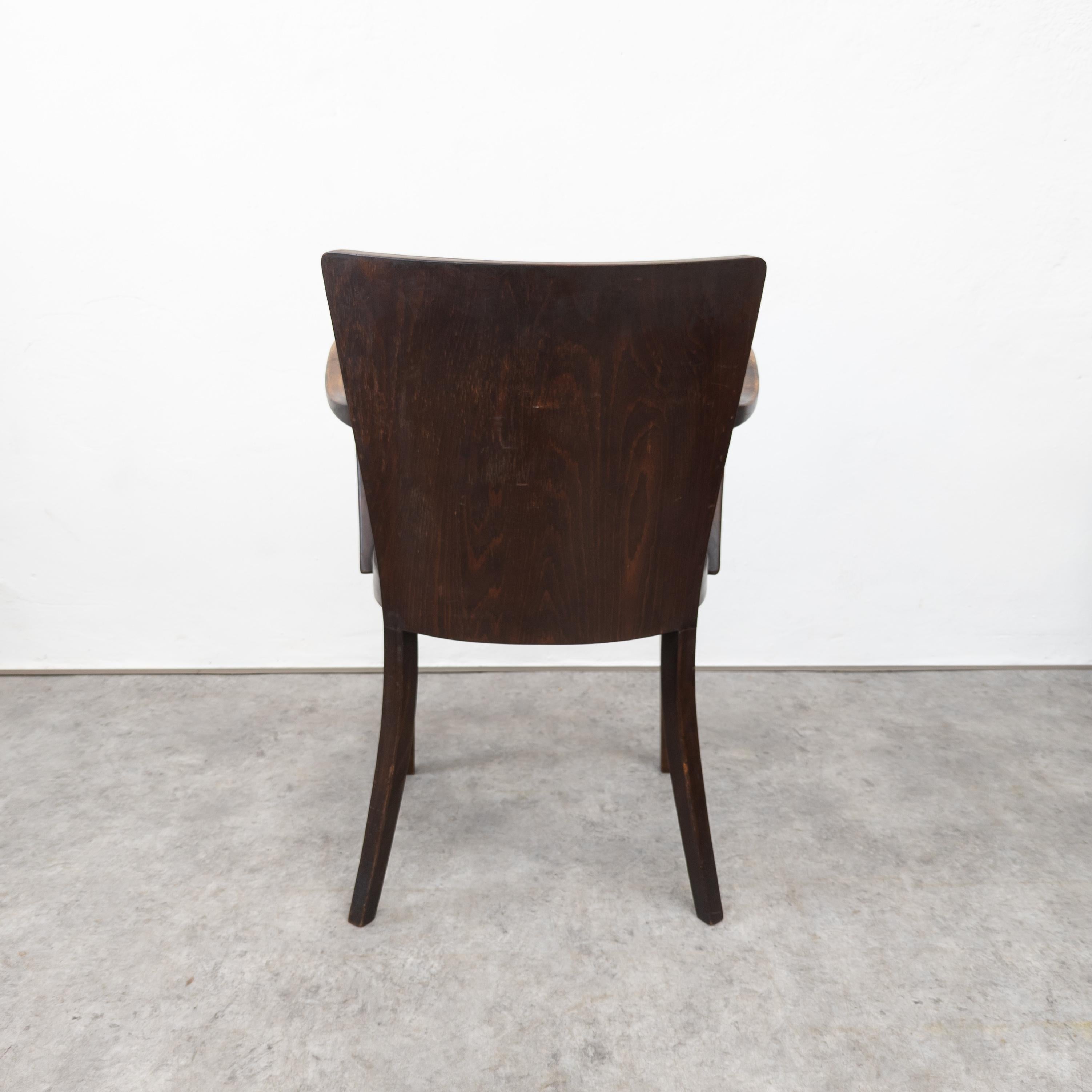 Sillón vintage de madera curvada Thonet B 47 Haya en venta