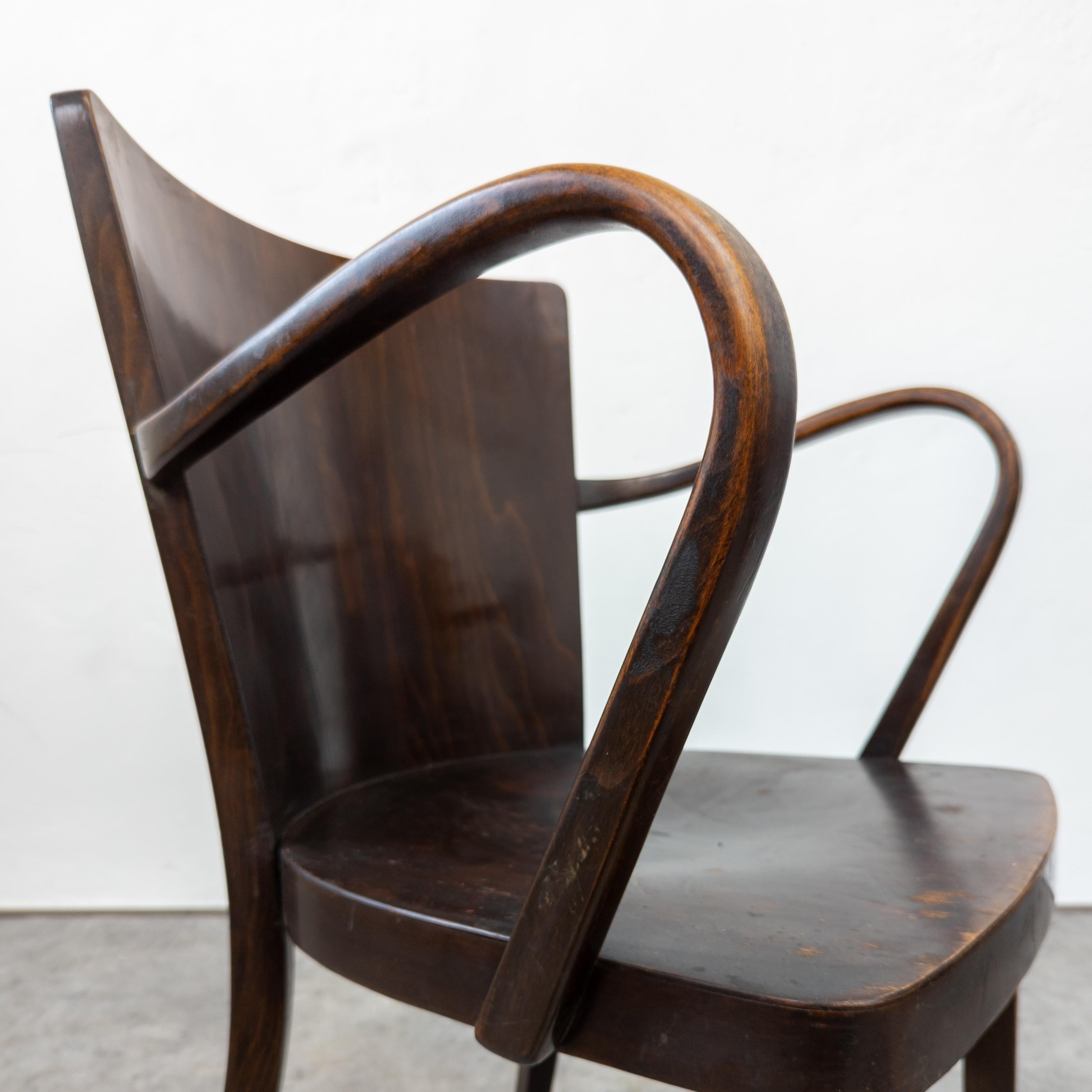 Vintage-Sessel aus gebogenem Holz Thonet B 47 im Angebot 2