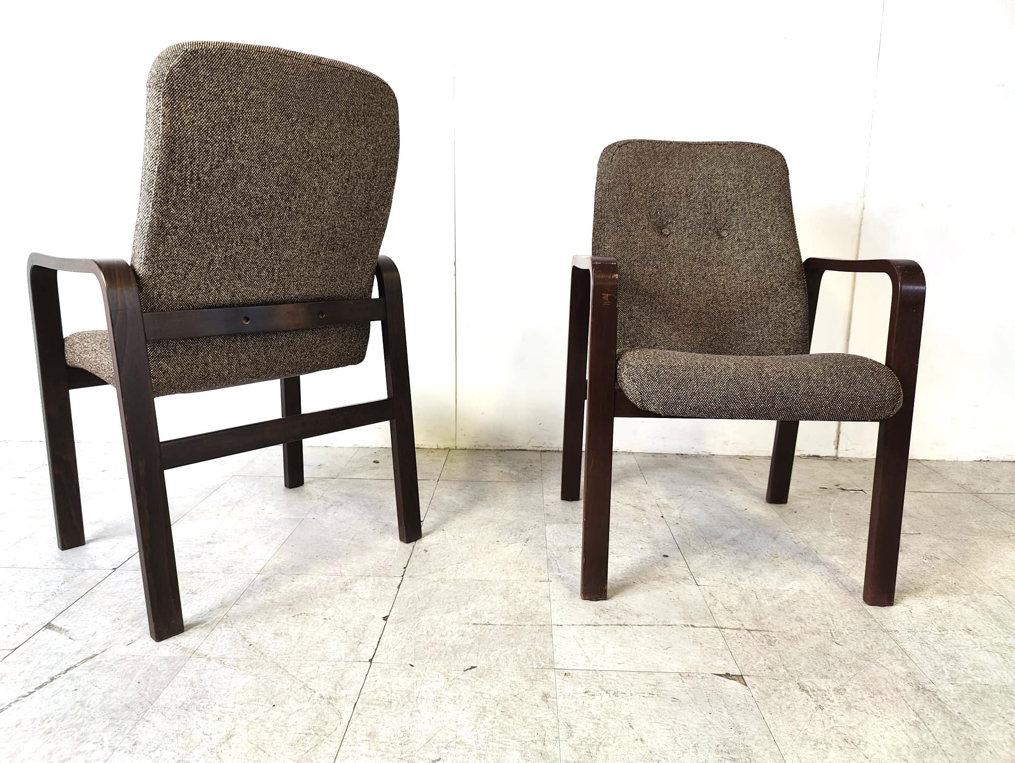 Vintage bentwood armchairs, 1970s 3