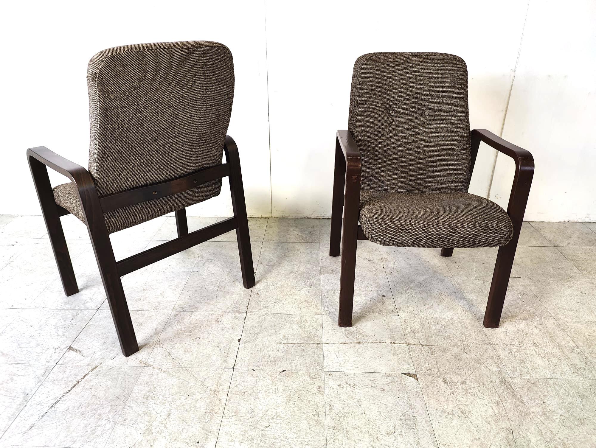 German Vintage bentwood armchairs, 1970s For Sale