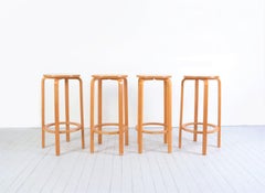 Vintage Bentwood Barstool in Manner of Alvar Aalto / Ikea, Set of 4