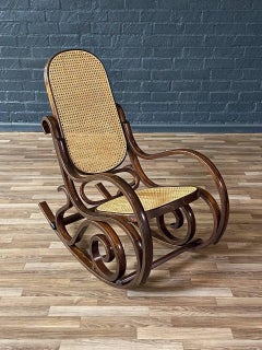 Vintage Bentwood & Cane Rocking Chair