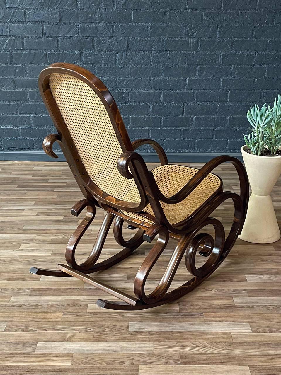 American Vintage Bentwood & Cane Rocking Chair