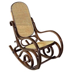 Vintage Bentwood & Cane Rocking Chair
