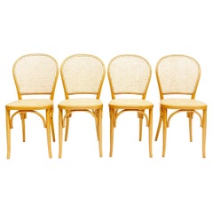 Used Bentwood & Cane Wood Dining Chairs, 1980s