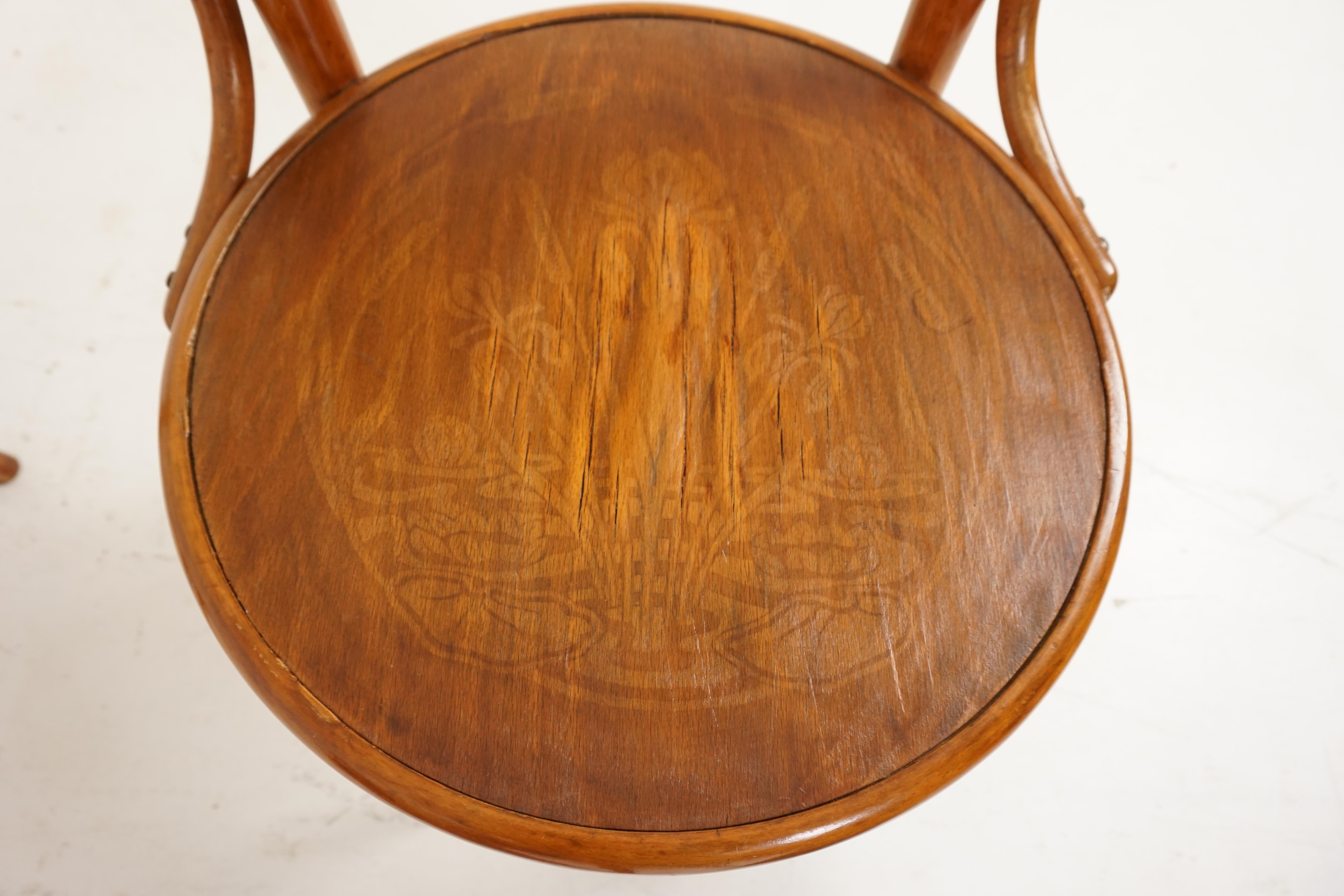 Hand-Crafted Vintage Bentwood Chairs, Set of 4, 