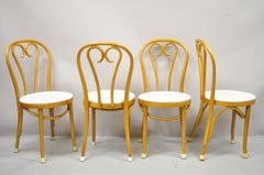 Vintage Bentwood GAR Romania Thonet Cafe Bistro Dining Chairs, Set of 4