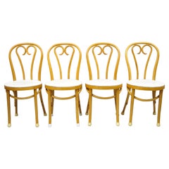 Vintage Bentwood GAR Romania Thonet Cafe Bistro Dining Chairs, Set of 4