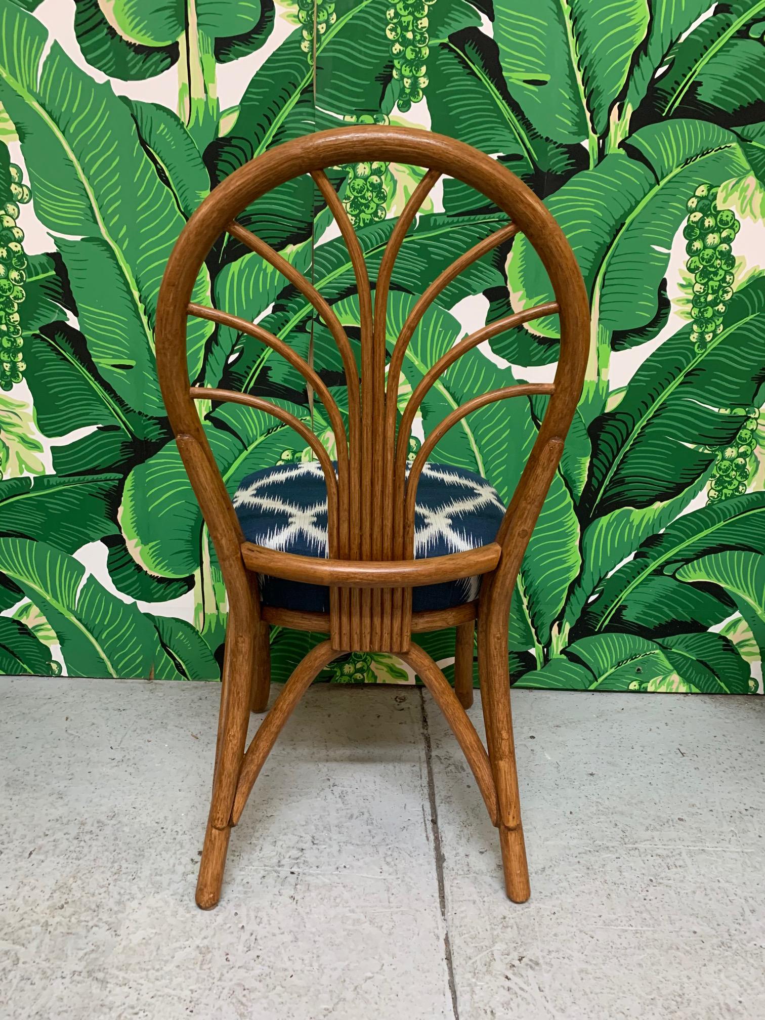 Vintage Bentwood Rattan Dining Chairs, Set of 4 In Good Condition In Jacksonville, FL