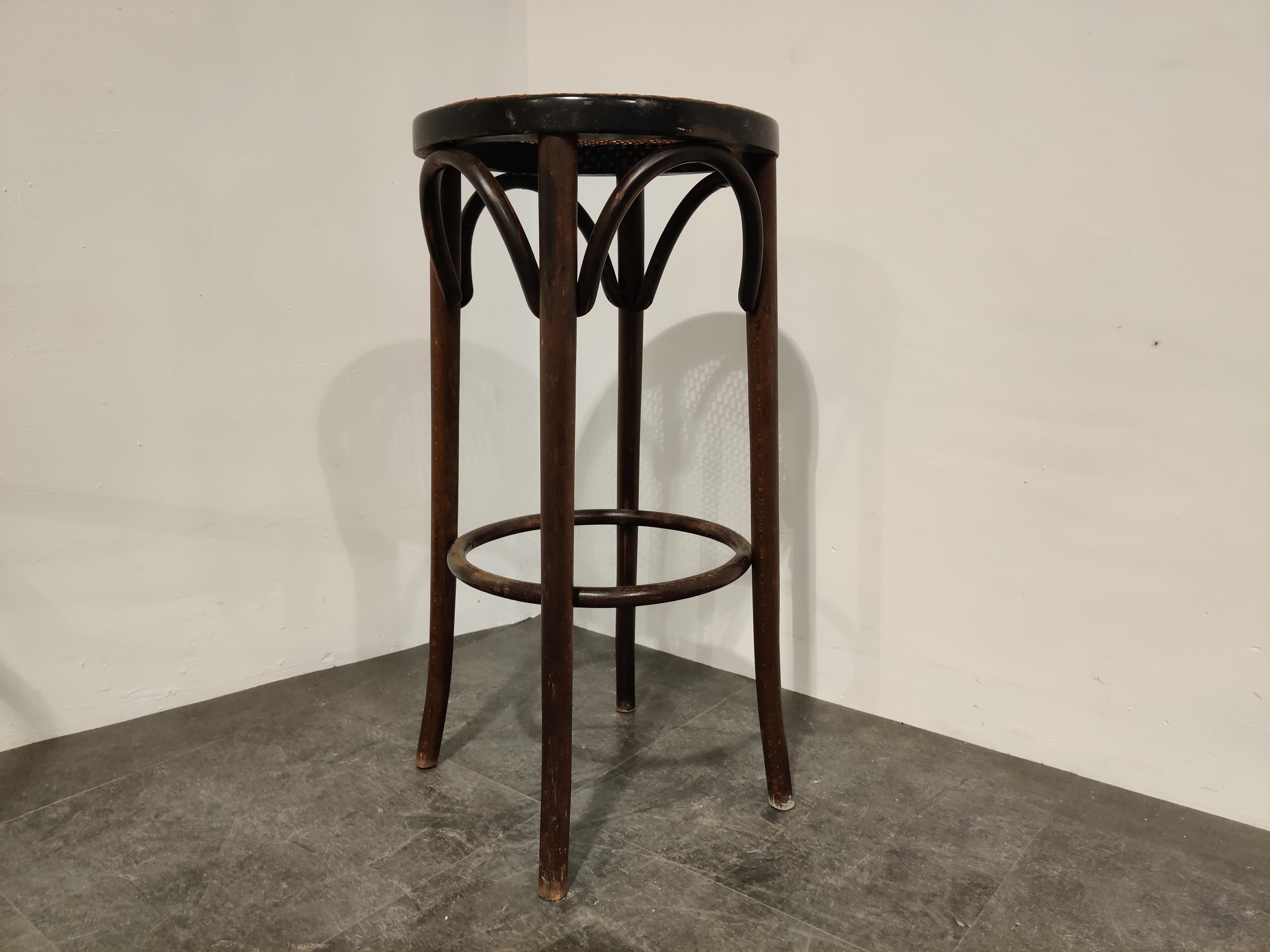 Romanian Vintage Bentwood Stool, 1950s