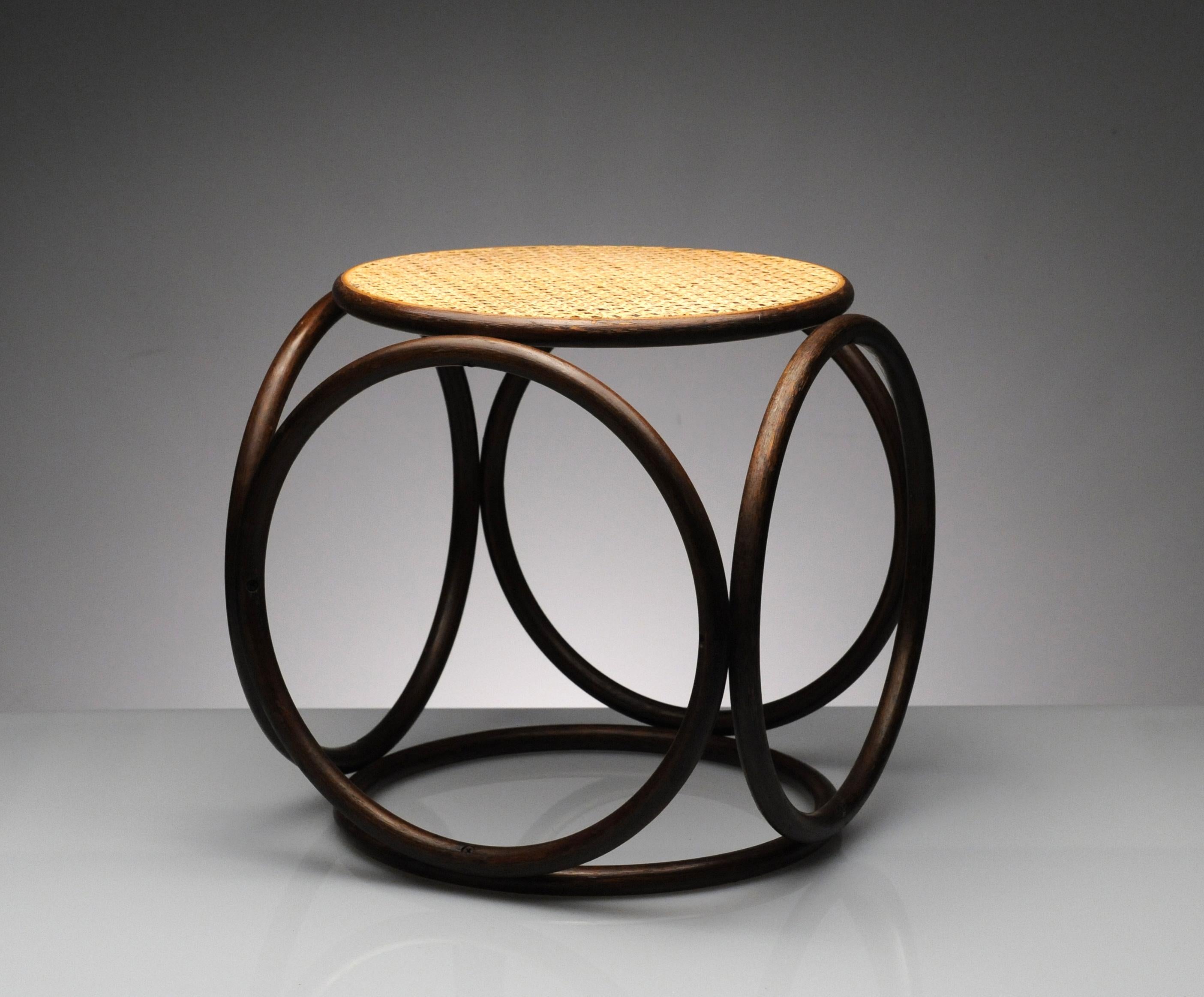 Vintage Bentwood Stool by Thonet 2