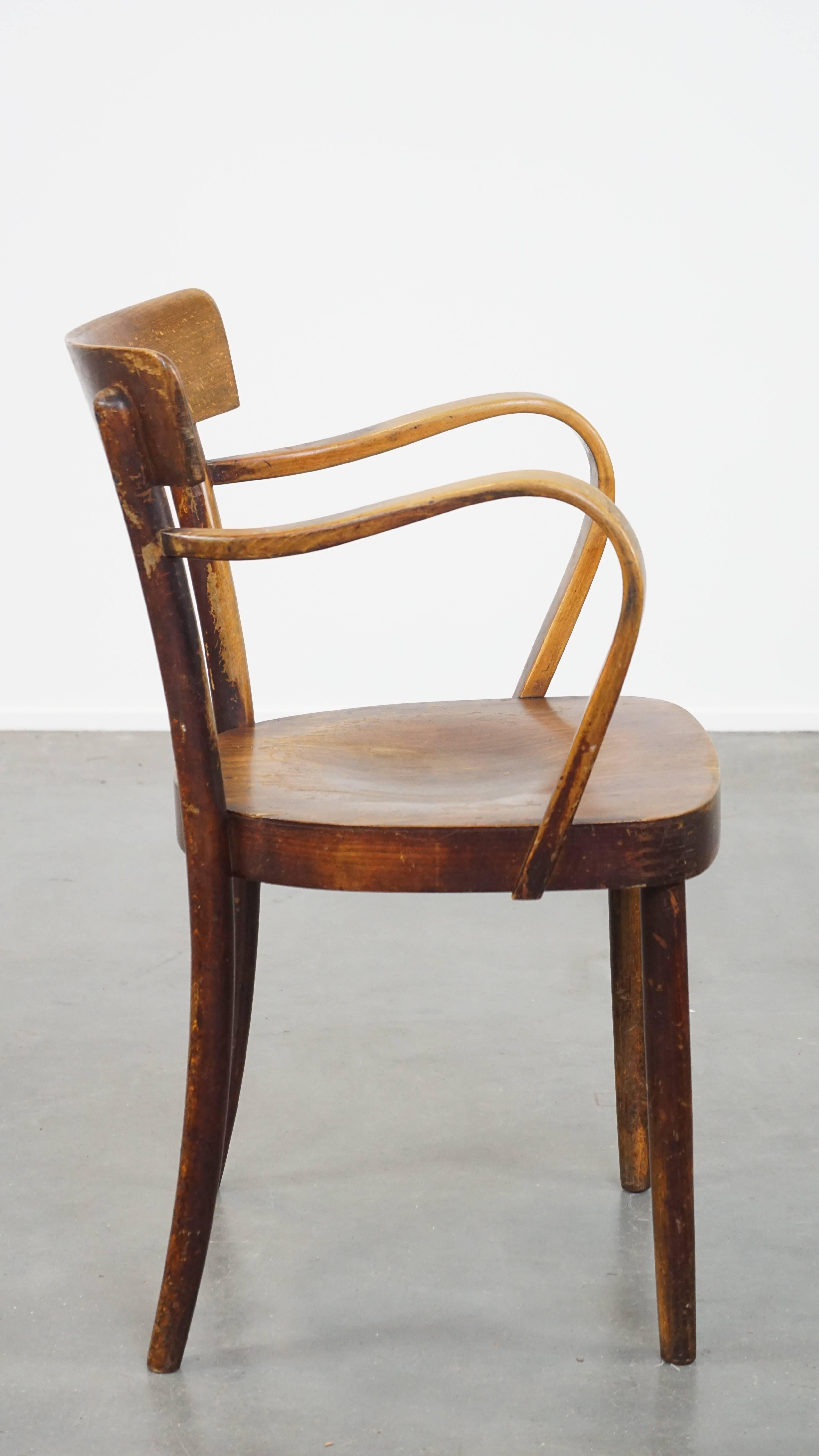 Hand-Crafted Vintage bentwood Thonet style café/dining room chair from the 1940s For Sale