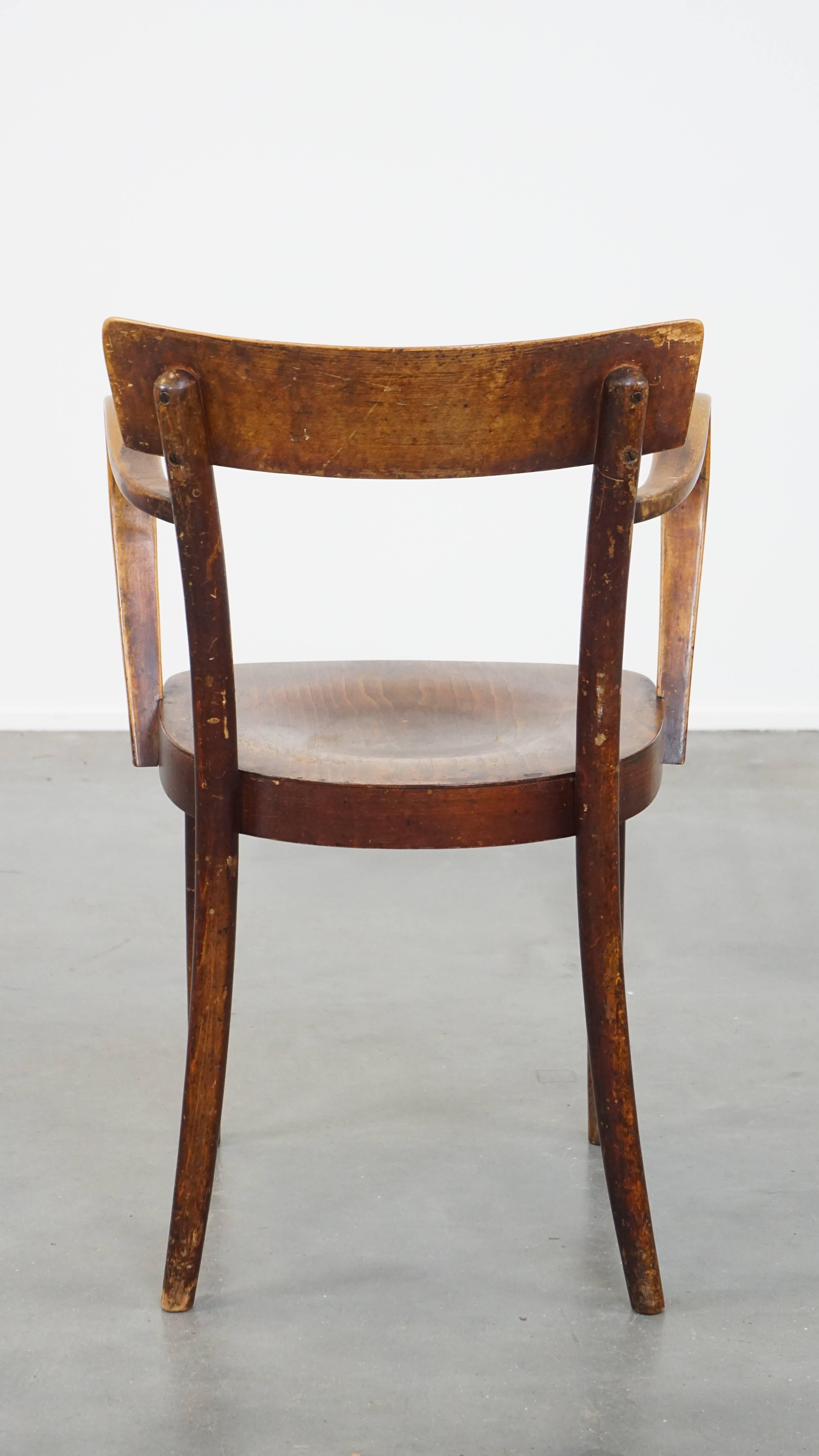 Vintage bentwood Thonet style café/dining room chair from the 1940s In Fair Condition For Sale In Harderwijk, NL