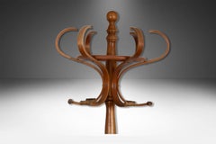 Vintage Bentwood Thonet Style Coat Hat Rack Hall Tree