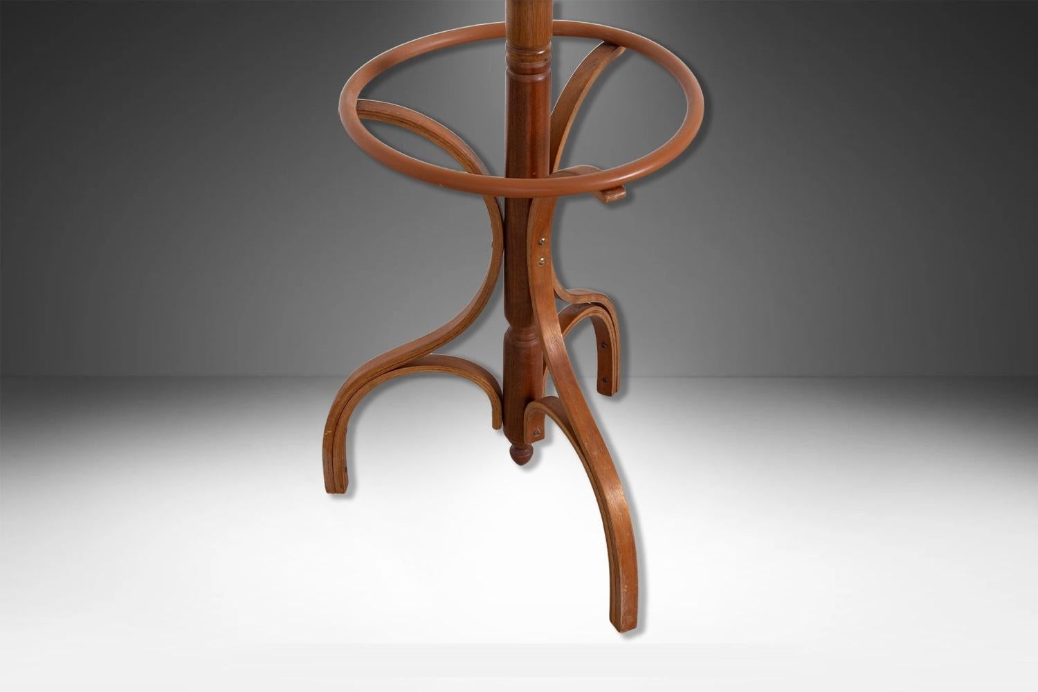 Vintage Bentwood Thonet Style Coat Hat Rack Hall Tree For Sale 2