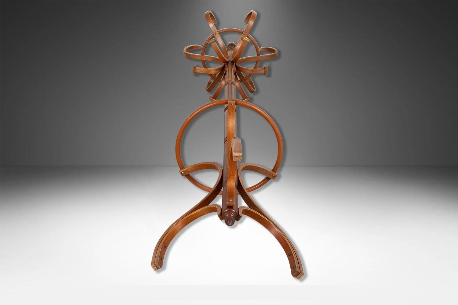 Vintage Bentwood Thonet Style Coat Hat Rack Hall Tree For Sale 3
