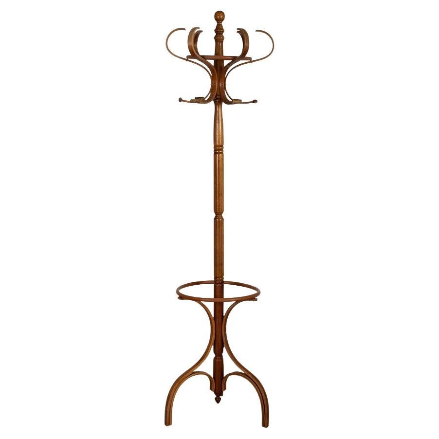 Vintage Bentwood Thonet Style Coat Hat Rack Hall Tree