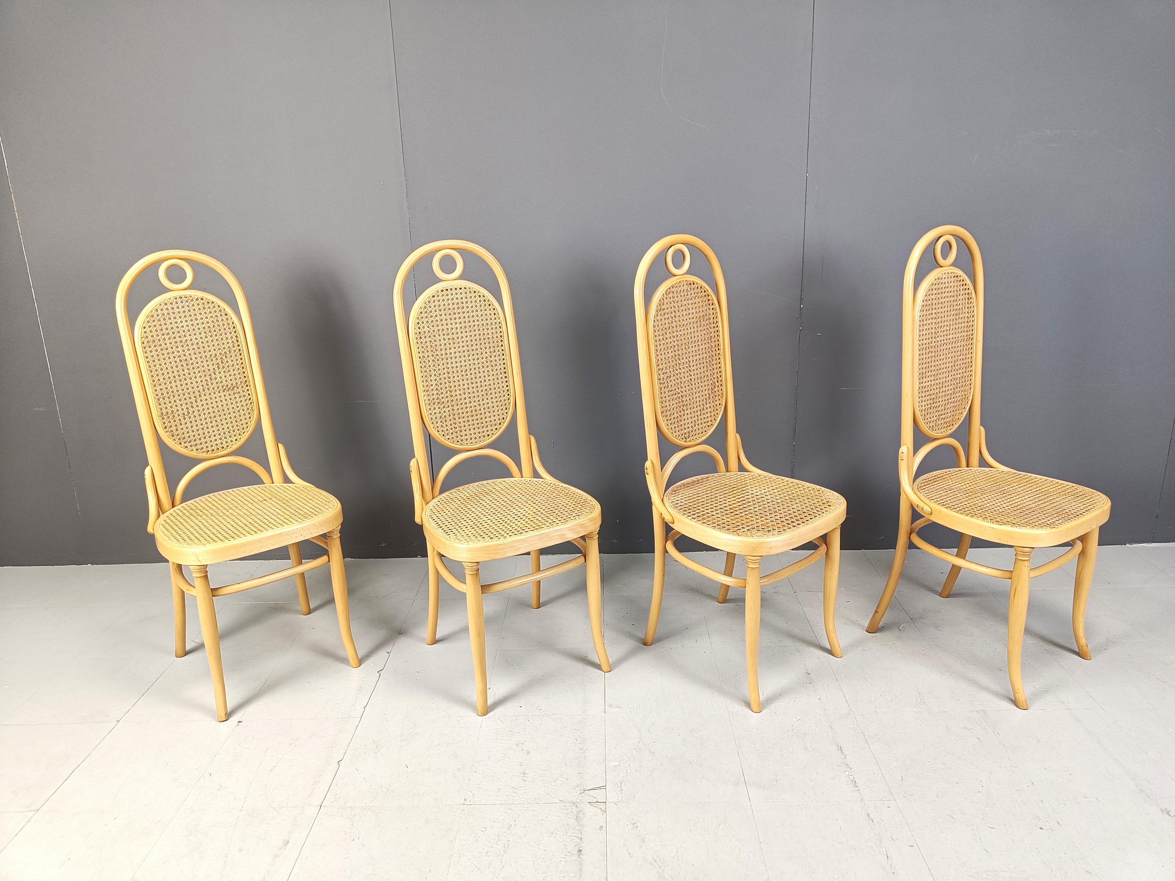 Art Nouveau Vintage bentwood Thonet style dining chairs, 1970s