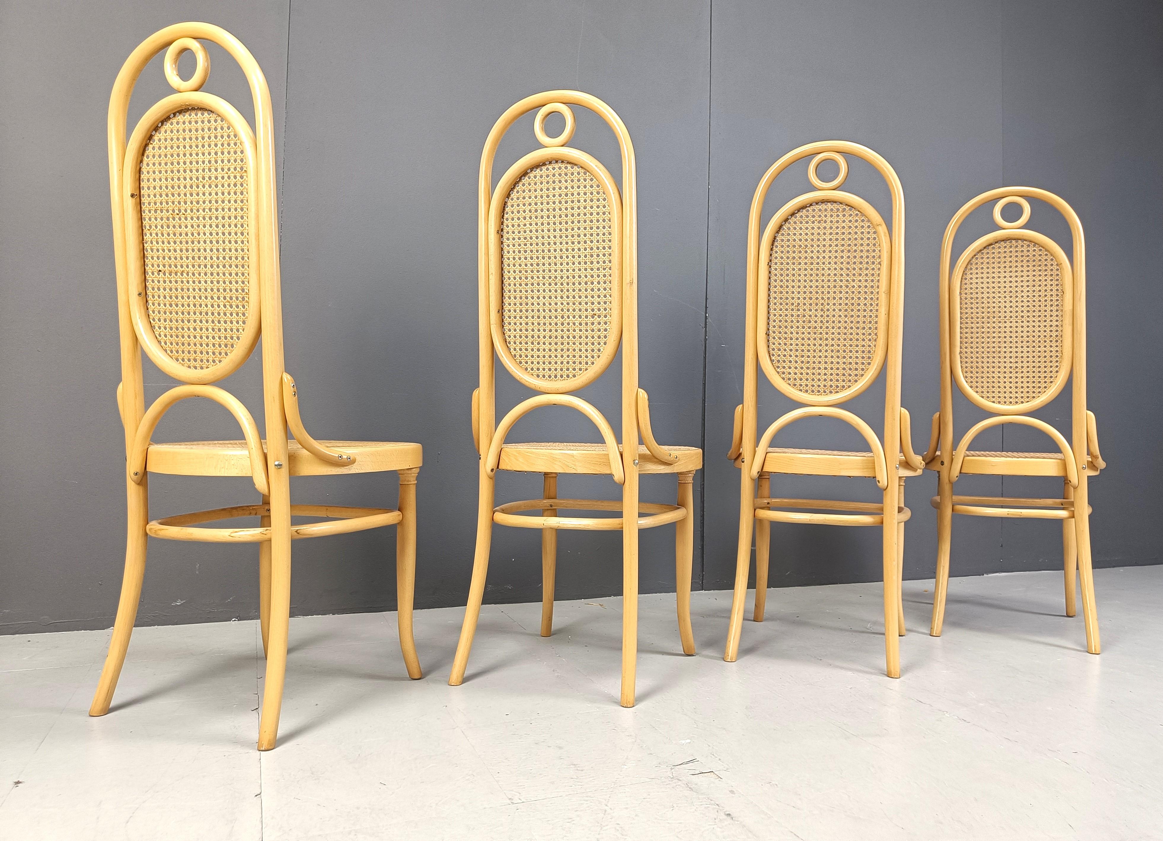 Vintage bentwood Thonet style dining chairs, 1970s 1