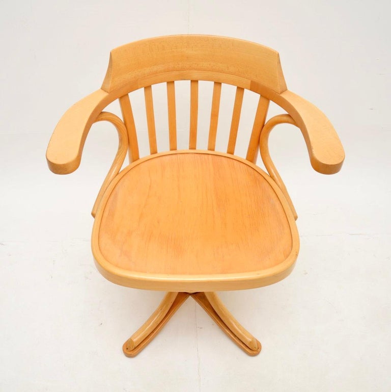 Vintage Bentwood Thonet Swivel Desk Chair by Radomsko at 1stDibs
