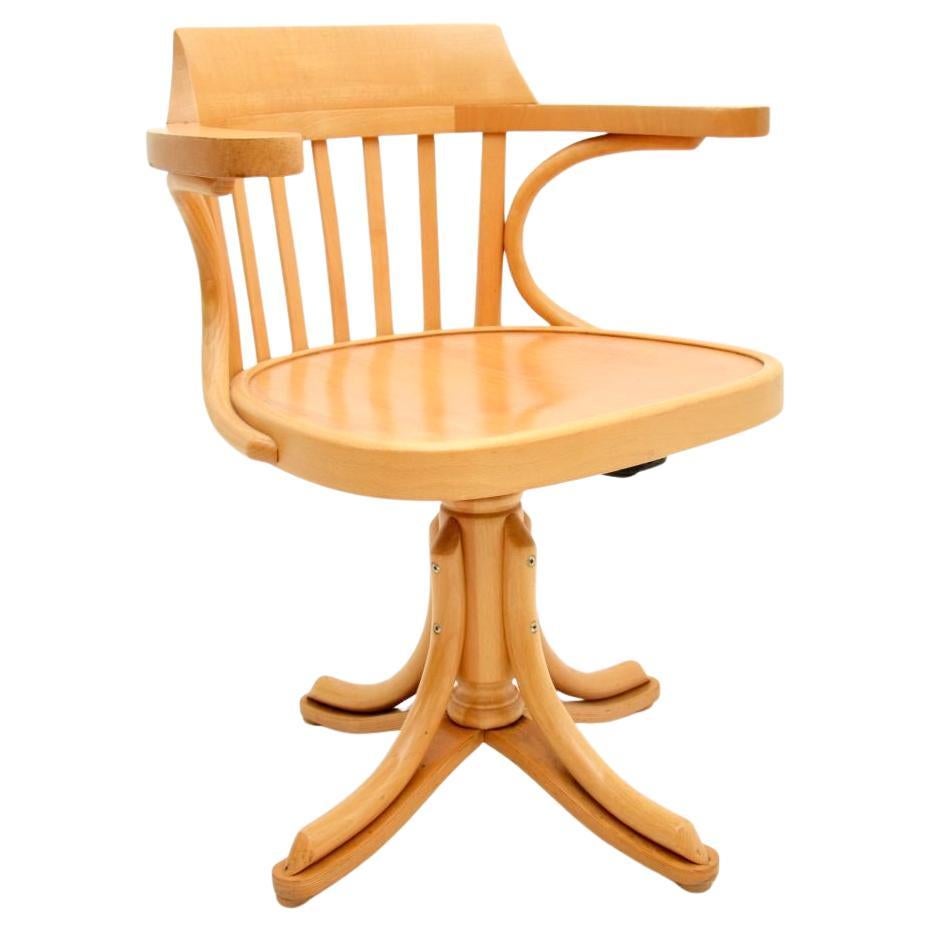 Vintage Bentwood Thonet Swivel Desk Chair by Radomsko
