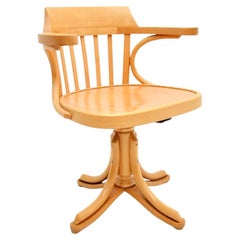 Vintage Bentwood Thonet Swivel Desk Chair by Radomsko