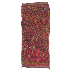 Retro Talsint Moroccan Rug, Maximalist Style Meets Abstract Expressionism