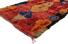 Vintage Berber Ait Bou Ichaouen Moroccan Rug with Tribal Style