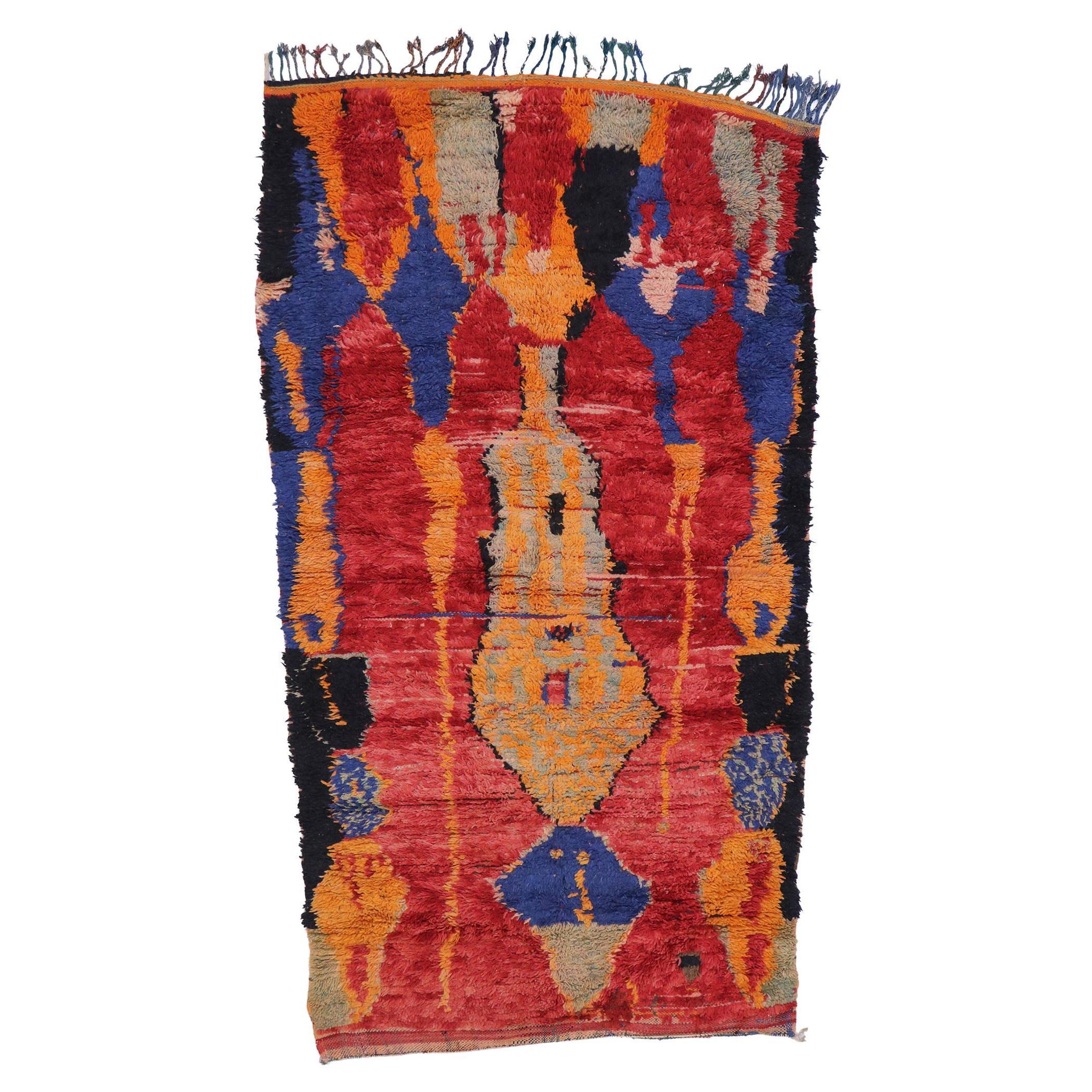Marokkanischer Berber-Teppich Ait Bou Ichaouen im Stammesstil aus Berber im Angebot