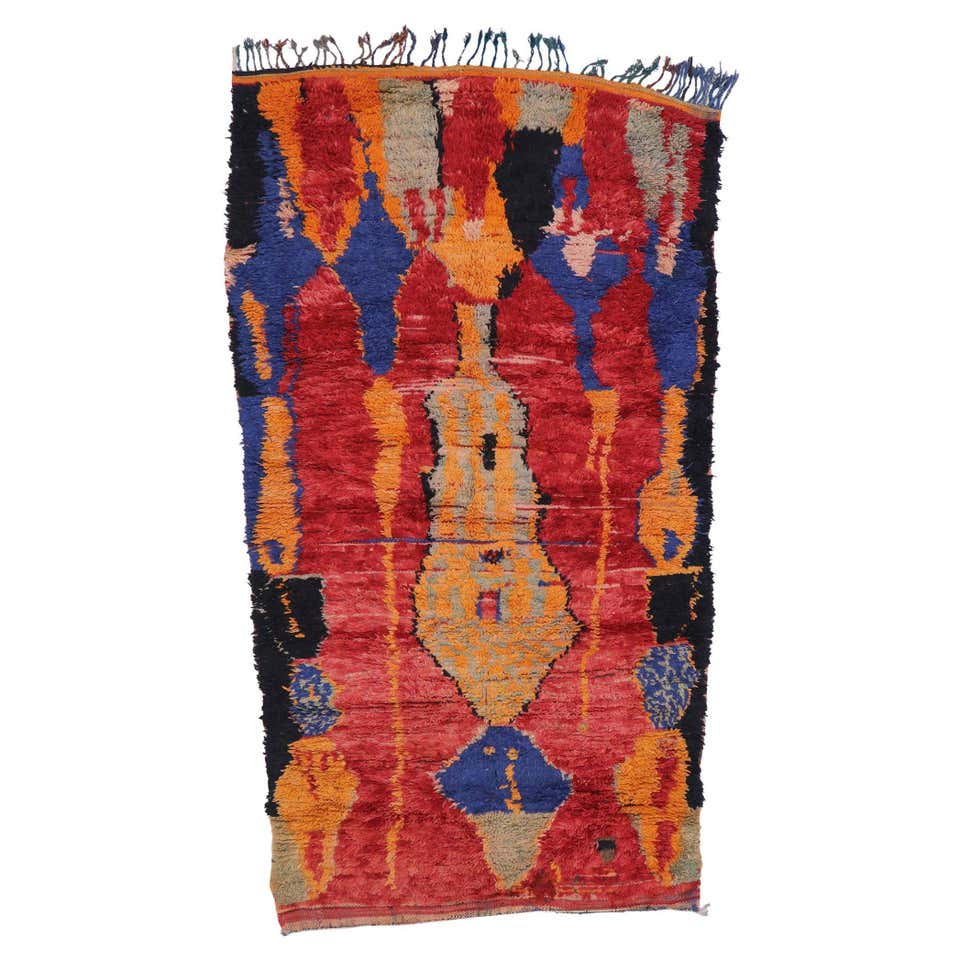 Vintage North African Berber Tribal Rug Ait Khozema from Morocco For ...