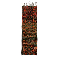 Runner marocchino vintage con stile tribale, runner marocchino Shag per corridoio