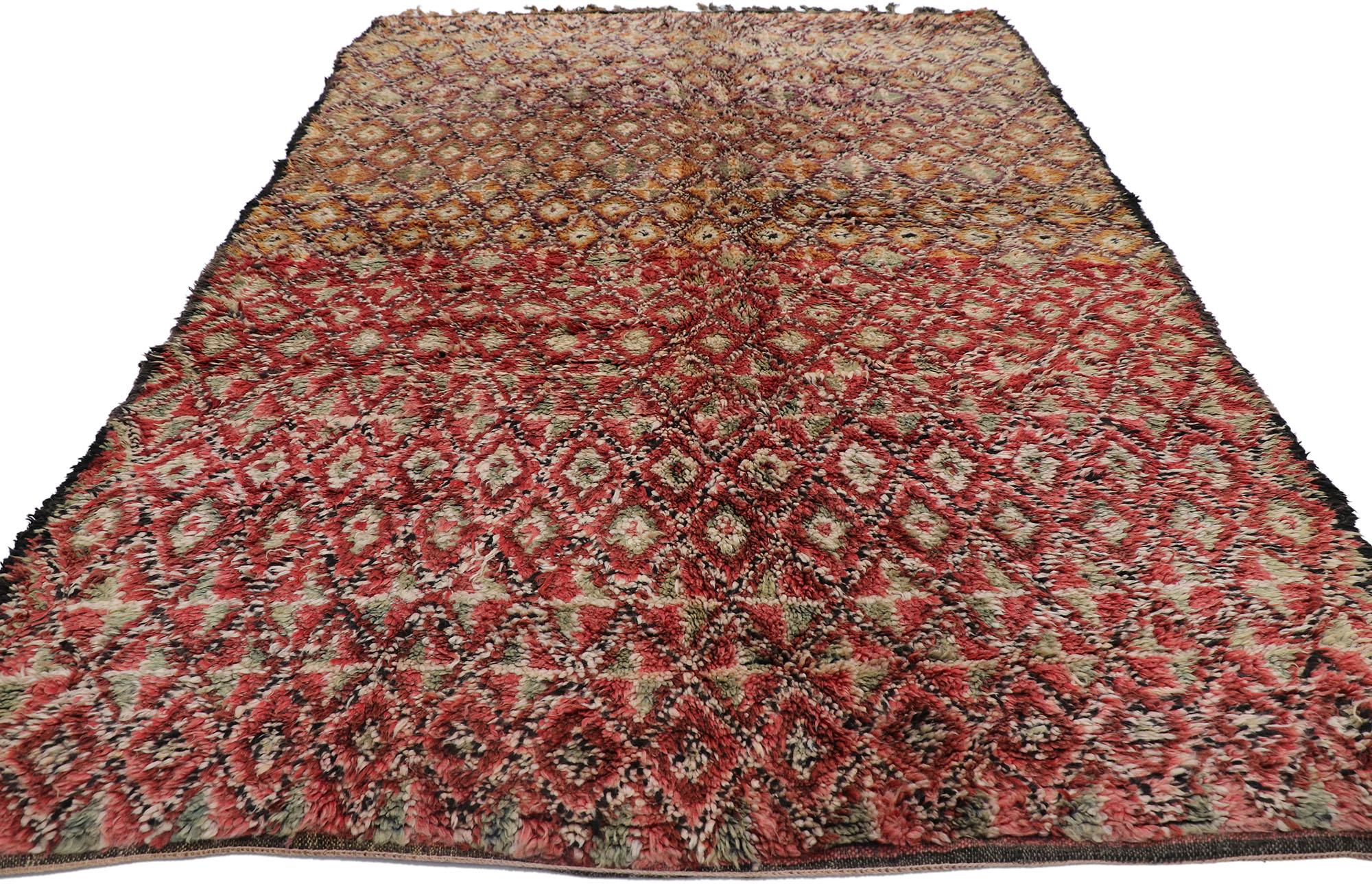 Tribal Vintage Berber Beni M'guild Moroccan Rug For Sale