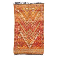 Vintage Berber Beni MGuild Moroccan Rug 