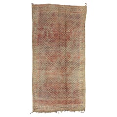Vintage Berber Beni MGuild Moroccan Rug, Midcentury Meets Tribal Enchantment