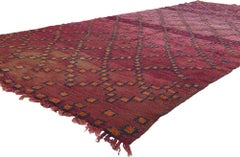 Vintage Purple Beni MGuild Moroccan Rug, Tribal Enchantment Meets Boho Chic