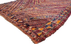 Vintage Berber Beni M'Guild Moroccan Rug with Bohemian Style
