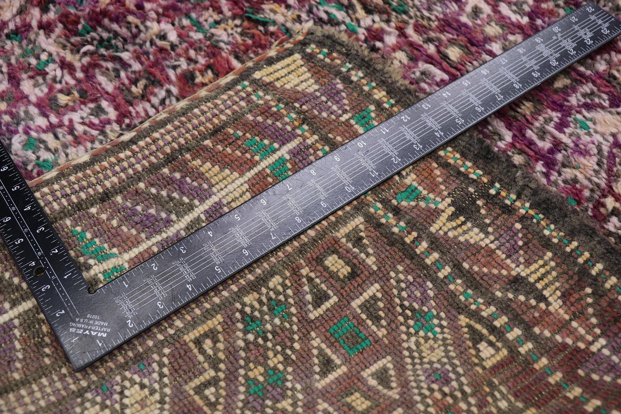 Alfombra Vintage Bereber Beni M'Guild Marroquí de Estilo Bohemio siglo XX en venta
