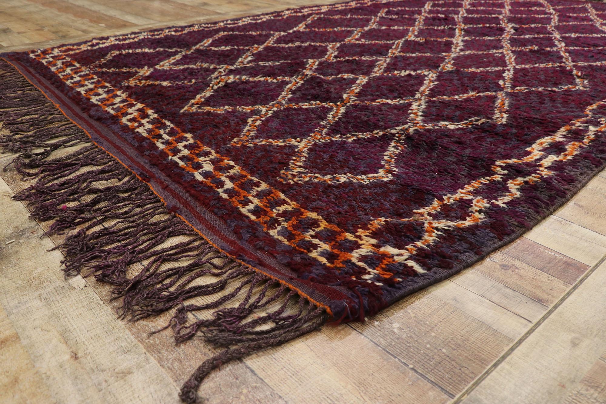 Alfombra Vintage Bereber Beni M'Guild Marroquí de Estilo Bohemio Lana en venta