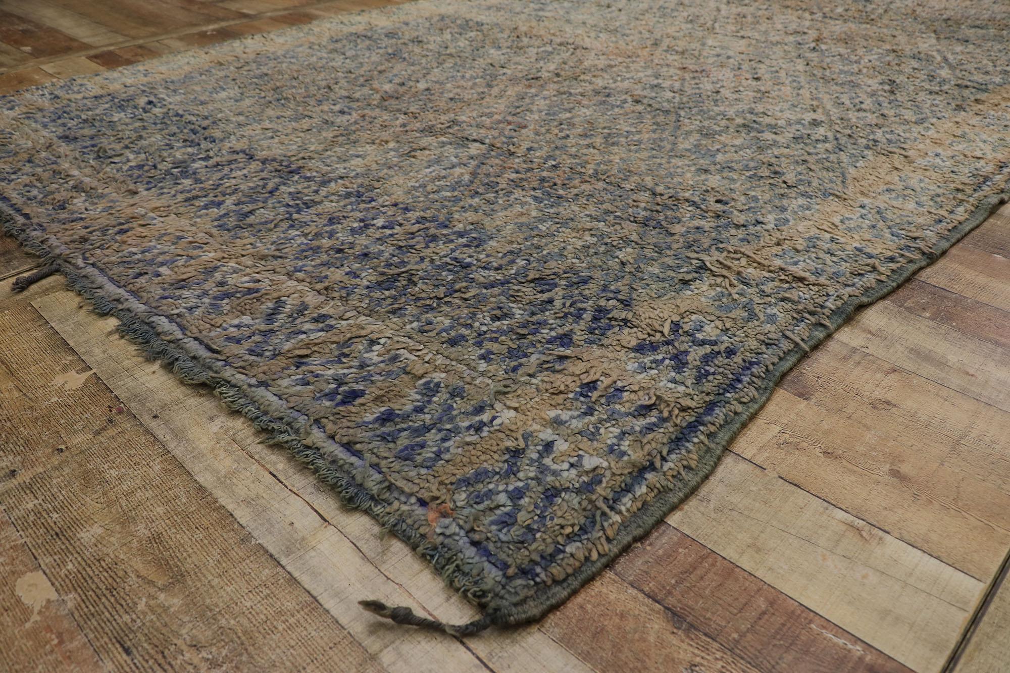 Tapis marocain vintage de la guilde Beni M'Guild berbère avec style bohème Bon état - En vente à Dallas, TX