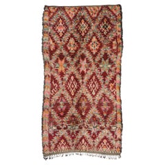Vintage Berber Beni M'Guild Moroccan Rug with Bohemian Style