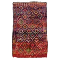 Vintage Berber Beni M
Guild Moroccan Rug with Bohemian Style