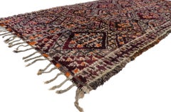 1980's Berber Beni M'Guild Moroccan Carpet with Modern Style